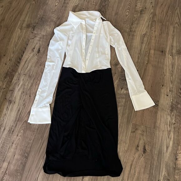 STAUD Brendan mixed media dress - Picture 4 of 6